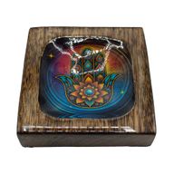 Juego de bandejas de mango esmaltadas Mediano - Hamsa
