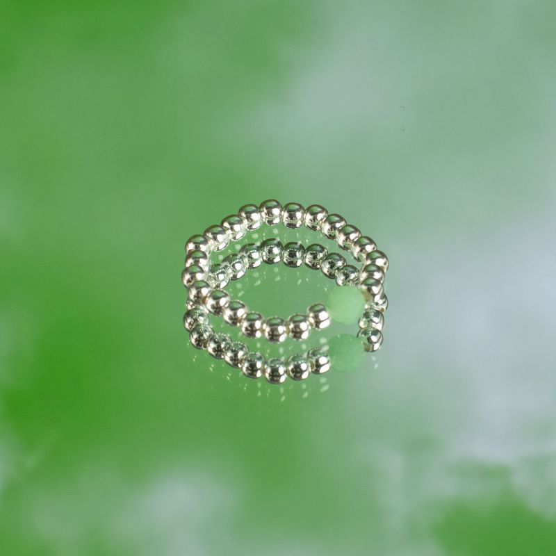 Conjunto de anillos con gema de espíritu ninfa - Espíritu del Bosque