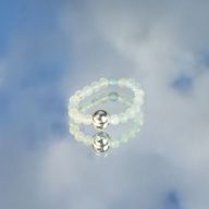 Conjunto de anillos de gema de ninfa - Océano sin fin
