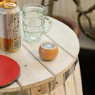 Mini altavoz de madera con Efecto Mandela