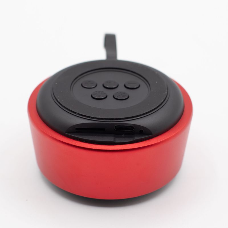 Mini altavoz con efecto de iluminación Mandela rojo