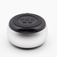 Altavoz mini plateado con efecto de iluminación Mandela