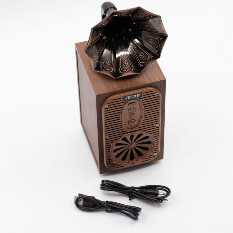 Altavoz retro de gramófono alto (Extra Alto) - Bluetooth - 8 vatios