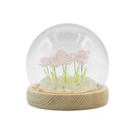 Domo de jardín Floral Glow - 10 rosas rosadas - LED USB