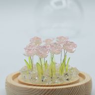 Domo de jardín Floral Glow - 10 rosas rosadas - LED USB
