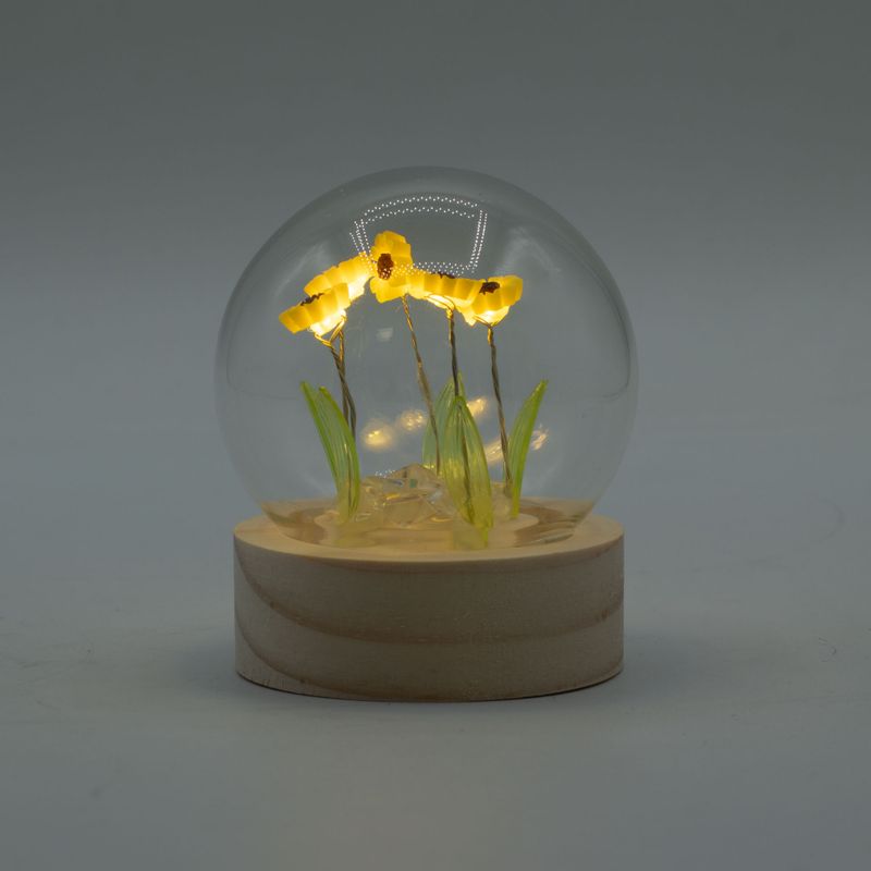 Domo de jardín Floral Glow - 5 girasoles - Batería LED