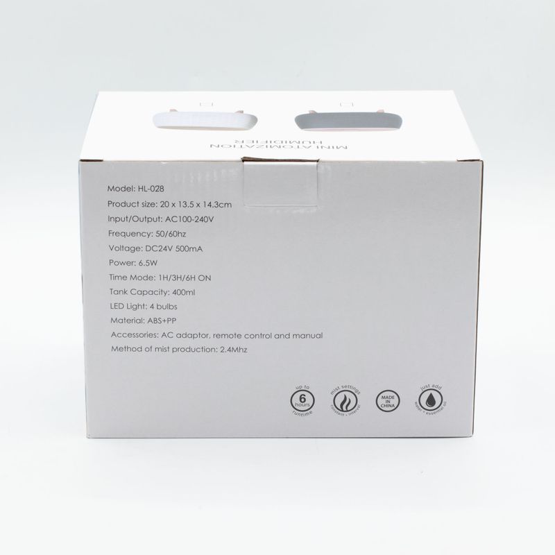 Aromaterapia Futurista con estrías - USB - Cambio de color - Control remoto