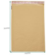 Sobre acolchado Kraft con burbuja (245x350+40mm)