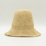 Sombrero de paja tipo floppy para el sol - beige natural