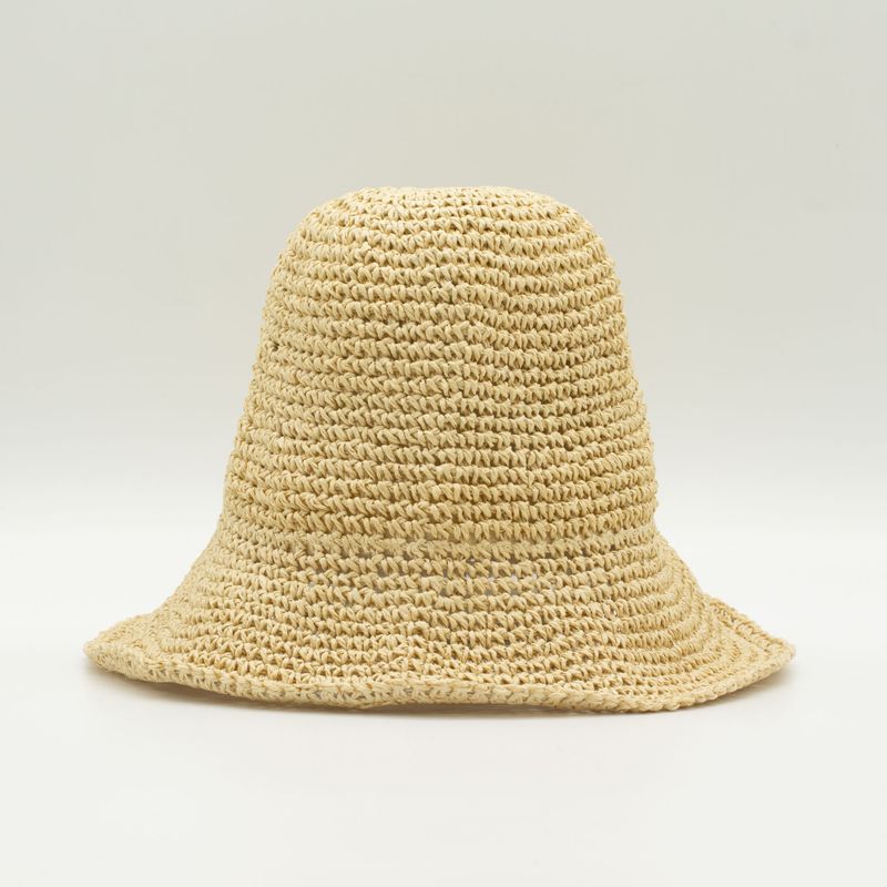 Sombrero de paja tipo floppy para el sol - beige natural