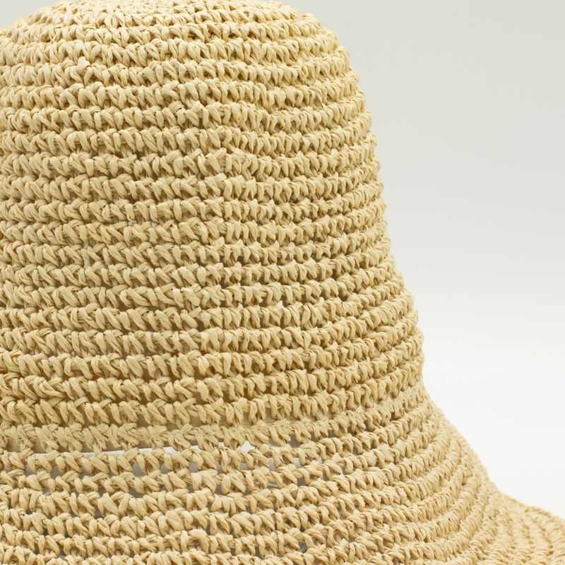 Sombrero de paja tipo floppy para el sol - beige natural