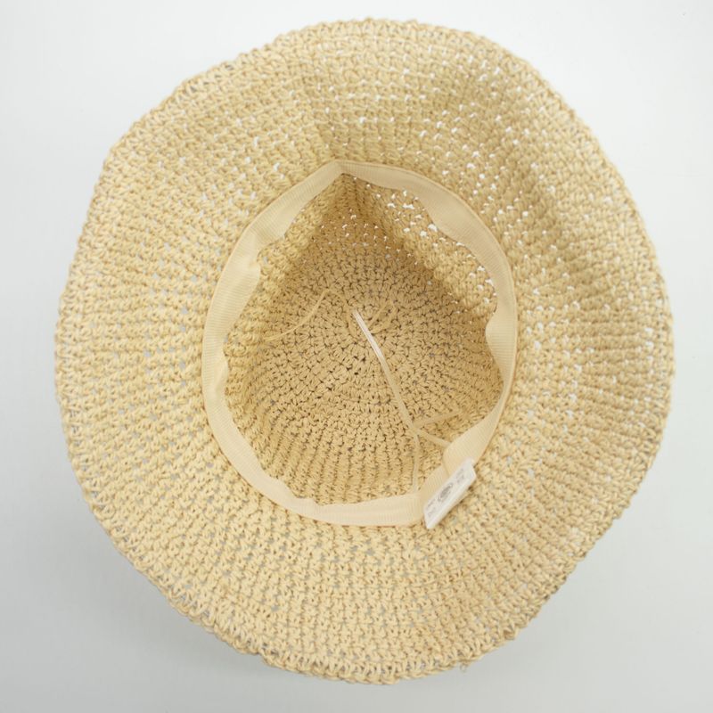 Sombrero de paja tipo floppy para el sol - beige natural