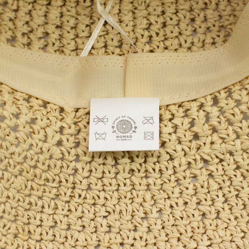 Sombrero de paja tipo floppy para el sol - beige natural