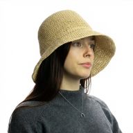 Sombrero de paja tipo floppy para el sol - beige natural