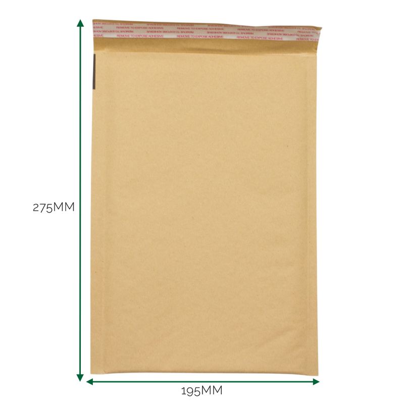 Sobre kraft acolchado con burbuja (195x275+40mm)