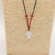Collar de cuerda con colgante de piedra preciosa - Ángel de Opalita