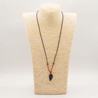 Collar de cuerda colgante de piedra preciosa - Morganita ala de ángel