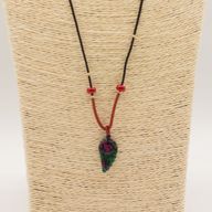 Collar de cuerda colgante de piedra preciosa - Morganita ala de ángel