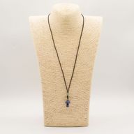 Collar de cuerda Colgante de piedra preciosa - Hongo de sodalita