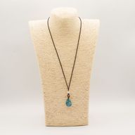 Colgante de piedra preciosa - lágrima de howlita