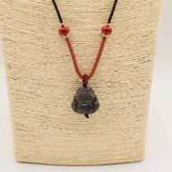 Colgantes geniales de piedras preciosas - Buda de obsidiana Sliver