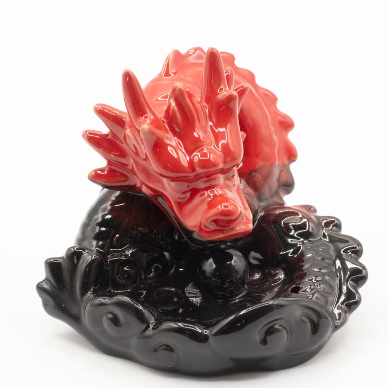 Quemador de incienso de contraflujo - Dragón Rojo Pequeño