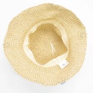 Nomad Sari Sombrero de Paja de Ala Blanda para el Sol - Flores Beige y Azules