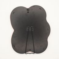 Espejo suave y ondulado – Guijarro cuadrado – Rosa suave (22.5 x 27 x 2.3 cm)