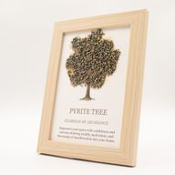 Cuadro de piedra preciosa - Árbol de la Vida - pirita (20x14,7x1 cm)