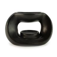 Quemador de aceite Zen cerámico - guijarro ovalado - negro mate