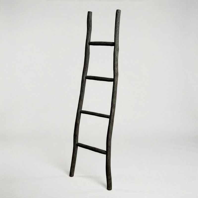Gran escalera de madera Kemu - 1,5 m - Negro - Estilo japonés