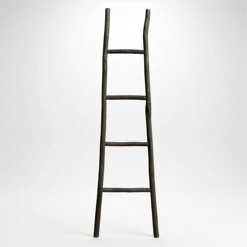 Gran escalera de madera Kemu - 1,5 m - Negro - Estilo japonés
