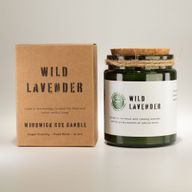 Vela de soja Woodwick Greenman - Lavanda Silvestre