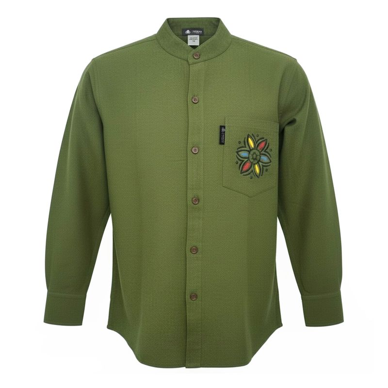 Nomad Sari Kathmandu Camisa - Verde Bosque - Grande