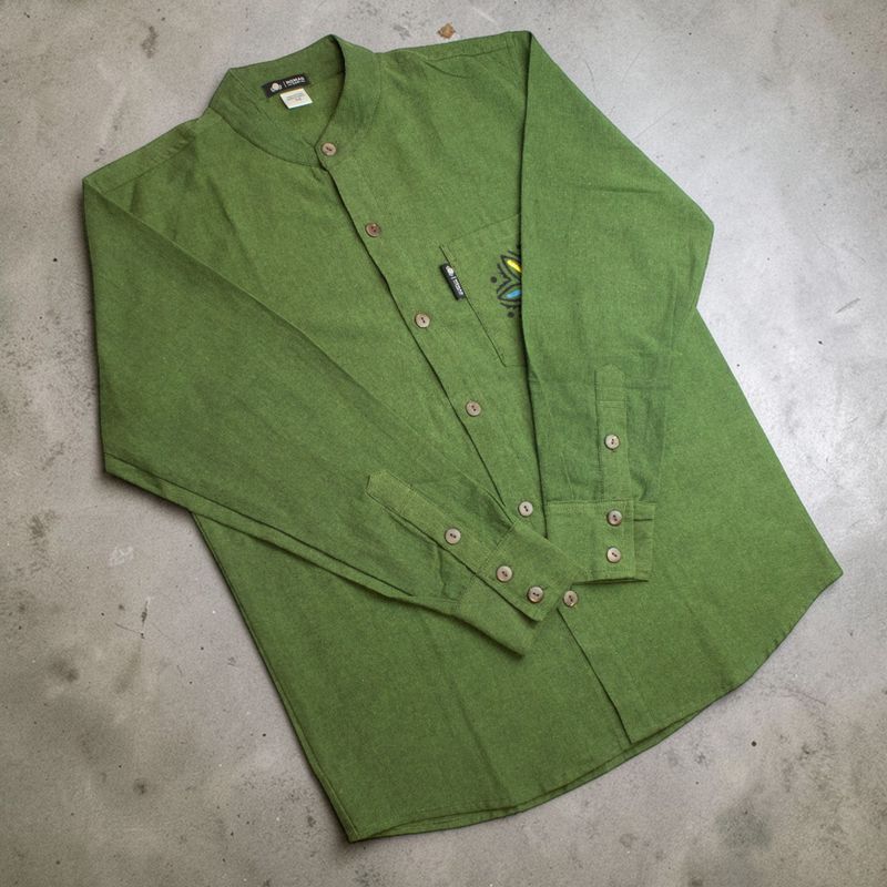 Nomad Sari Kathmandu Camisa - Verde Bosque - Grande