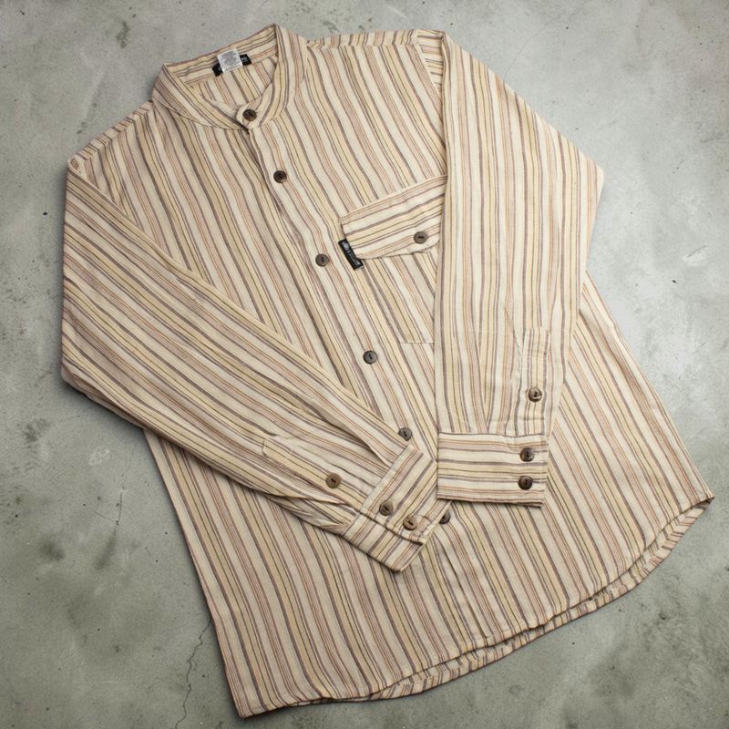 Nomad Sari Camisa de abuelo - Marrón beige - Mediano
