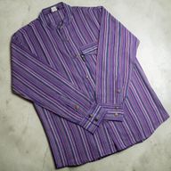 Nomad Sari Grandad Camisa - Negro Púrpura - Mediano