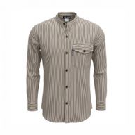 Nomad Sari Grandad Shirt - Piedra Gris - Mediano