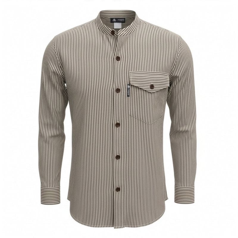 Nomad Sari Camisa Grandad - Gris Piedra - XL