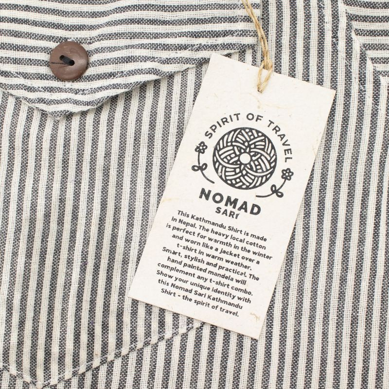 Nomad Sari Camisa Grandad - Gris Piedra - XL