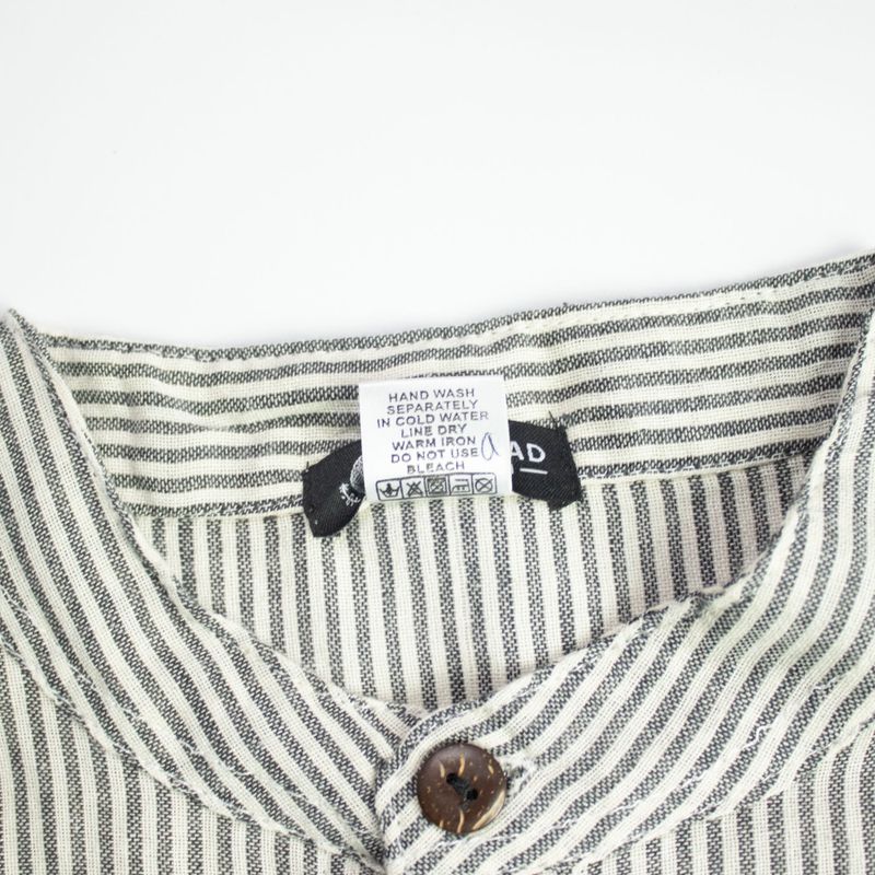 Nomad Sari Camisa Grandad - Gris Piedra - XL