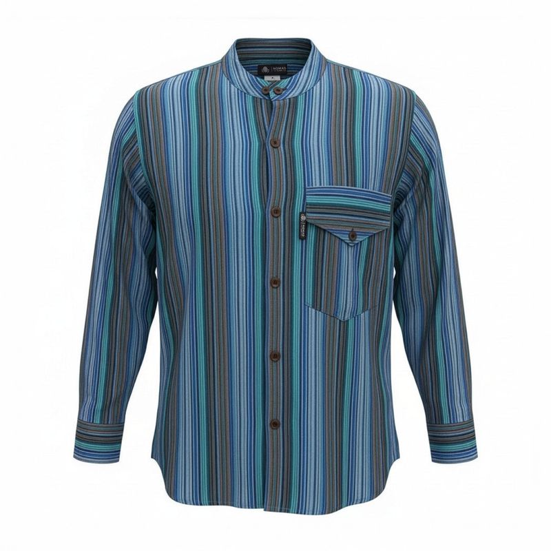 Nomad Sari Camisa de abuelo - Turquesa - Grande