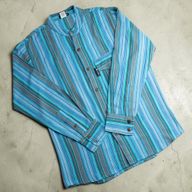 Nomad Sari Grandad Camisa - Turquesa - XL