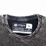 Nomad Sari Camiseta de algodón lavado a piedra - Compás de la Vida - Carbón - Grande