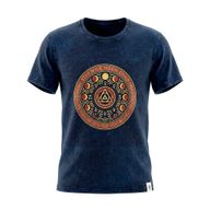Camiseta de algodón lavado a piedra Nomad Sari - Mantente Salvaje, Hijo de la Luna - Azul - Pequeño