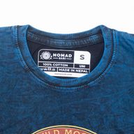 Camiseta de algodón lavado a piedra Nomad Sari - Mantente Salvaje, Hijo de la Luna - Azul - Pequeño