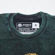 Nomad Sari Camiseta de algodón lavado a piedra - Árbol de la Vida - Verde - Pequeño