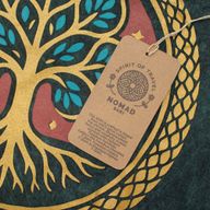 Nomad Sari Camiseta de algodón lavado a piedra - Árbol de la Vida - Verde - Mediano