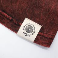 Nomad Sari Camiseta de algodón lavado a la piedra - Mandala de dragón - granate - Grande