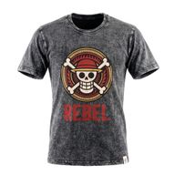 Nomad Sari Camiseta de algodón lavado a piedra - Rebel - Carbón - Pequeño